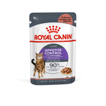 85г Влажный корм ROYAL CANIN Sterilised Appetite Control для взрослых стерилизованных кошек, склонных к выпрашиванию еды, в соусе (пауч)