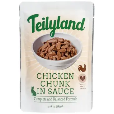 85гр Влажный корм Teilyland для кошек кусочки с Курицей в соусе