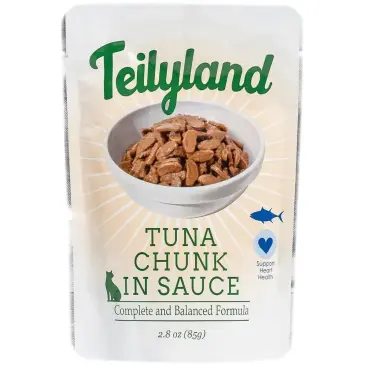 85гр Влажный корм Teilyland для кошек кусочки с Тунцом в соусе