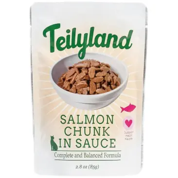 85гр Влажный корм Teilyland для кошек кусочки с Лососем в соусе