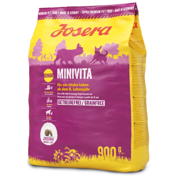 0,9кг Корм Josera MiniVita для взрослых собак мелких пород из мяса Лосося и Овощей