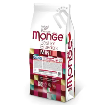 15кг Корм Monge Dog Mini Starter для щенков с начала прикорма, беременных и кормящих собак мелких пород