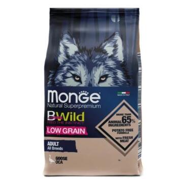 15кг Корм Monge Dog BWild Low Grain Adult Goose низкозерновой для собак всех пород с Гусем