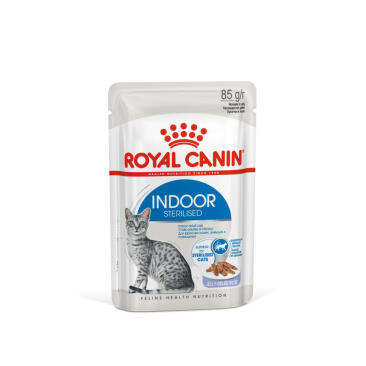 85гр Влажный корм ROYAL CANIN Indoor Sterilised для взрослых домашних стерилизованных кошек, в желе (пауч)