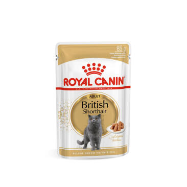 85г Влажный корм ROYAL CANIN British Shorthair Adult для взрослых Британских короткошерстных кошек, в соусе (пауч)