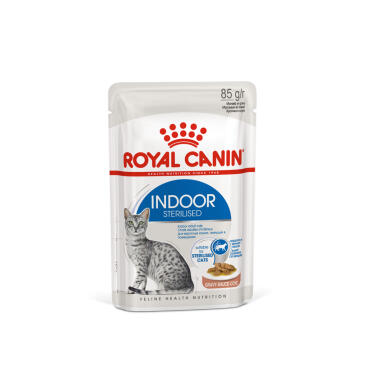 85гр Влажный корм ROYAL CANIN Indoor Sterilised для взрослых домашних стерилизованных кошек, в соусе (пауч)