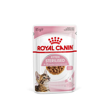 85гр Влажный корм ROYAL CANIN Kitten Sterilised для стерилизованных котят с 6 до 12 месяцев, в соусе (пауч)