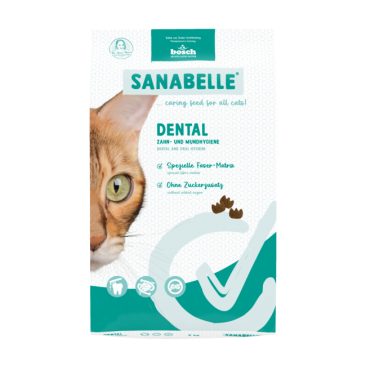 2кг Корм Bosch Sanabelle Dental для чистки зубов и удаления зубного налета у кошек из мяса Птицы