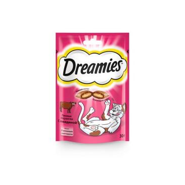 30гр Лакомство Dreamies™ для взрослых кошек с Говядиной
