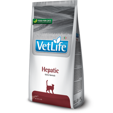 2кг Корм Farmina Vet Life Cat Hepatic диета для взрослых кошек и котов с хронической печеночной недостаточностью