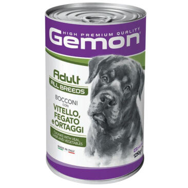 1250гр Gemon Dog Adult ALL BREEDS Veal / Liver / Veg для собак всех пород кусочки с Телятиной, печенью и овощами