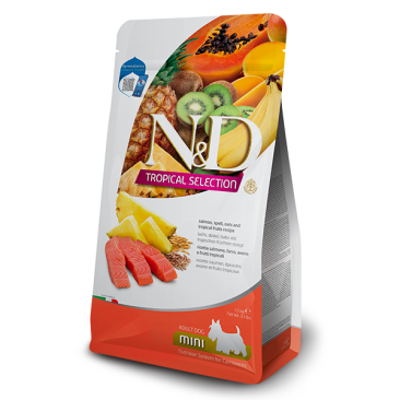 1,5кг Корм Farmina N&D Tropical Selection Dog Salmon Adult Mini для собак мелких пород с Лососем
