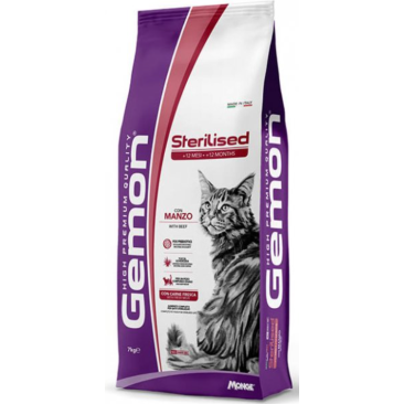 2кг Gemon Cat Sterilized BEEF для стерилизованных кошек с Говядиной