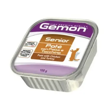 100гр Gemon Cat PATE Senior Turkey с индейкой для пожилых кошек