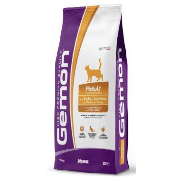 2кг Gemon Cat Adult Complete CHICKEN / TURKEY для взрослых кошек с курицей и индейкой