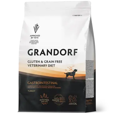 3кг Корм GRANDORF VET DOG GASTROINTESTINAL для собак при острых расстройствах пищеварения на основе бескостной Индейки