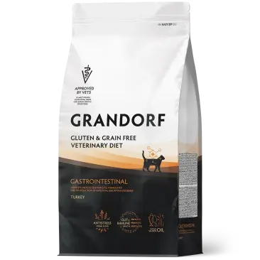 2кг Корм GRANDORF VET CAT GASTROINTESTINAL для кошек для снижения расстройств кишечника на основе бескостной Индейки