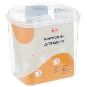 Контейнер IDEA "МЫШЬ" для корма с мерной ложкой, 24*17*22,5см