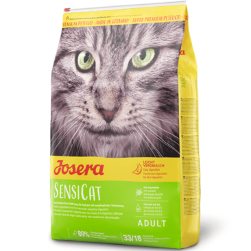 10кг Корм Josera Sensicat (Adult Sensitive 33/18) для взрослых кошек с чувствительным пищеварением