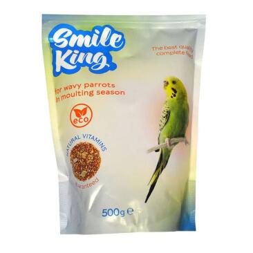 500гр Корм Smile King для волнистых попугаев в период линьки