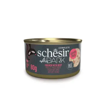 80гр Консерва Schesir After Dark для кошек Курица и говядина