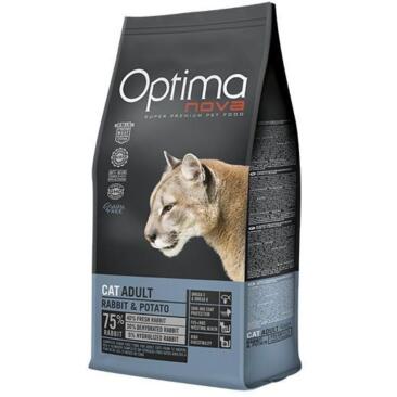 2кг Корм Optima Nova Cat Adult для взрослых кошек, Кролик с картофелем