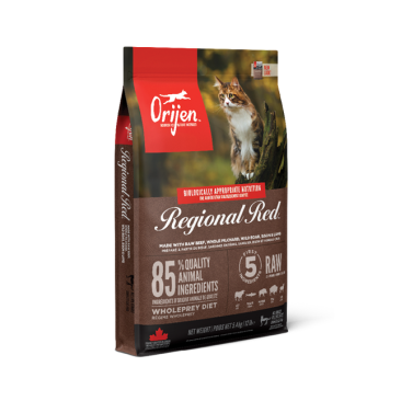 0,34кг Orijen Cat Regional Red (90/10) беззерновой корм для взрослых кошек и котят всех пород
