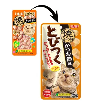 25гр Лакомство INABA Tobitsuku Yaki Katsuo для кошек со вкусом Кацуобуси