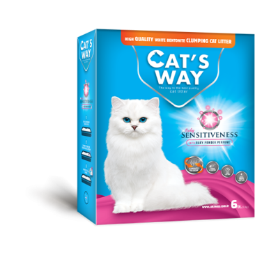 Наполнитель комкующийся Cats Way Box, Аромат детской пудры, 6л