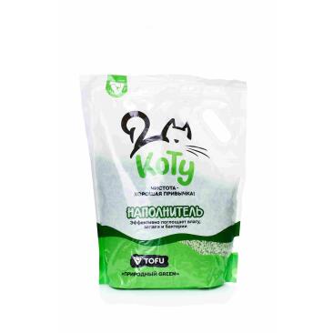 Наполнитель ""Коту"" TOFU соевый Природный GREEN 6л 2,5кг