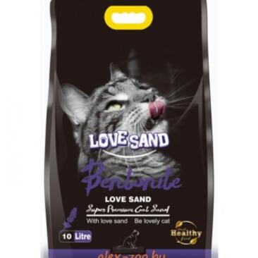 Наполнитель впитывающий LOVE SAND бентонитовый 10л, Лаванда