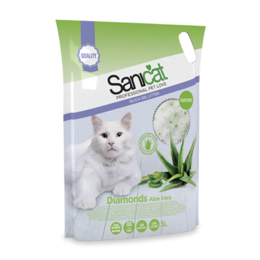 Наполнитель силикагелевый Sanicat Aloe Vera 7 Days 5л