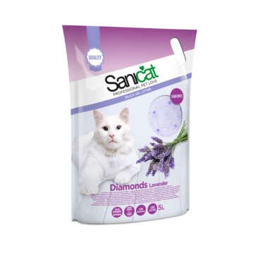 Наполнитель силикагелевый Sanicat Diamonds Lavanda 5л