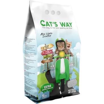 Наполнитель комкующийся Cats Way ALOE VERA Алоэ вера, 5л