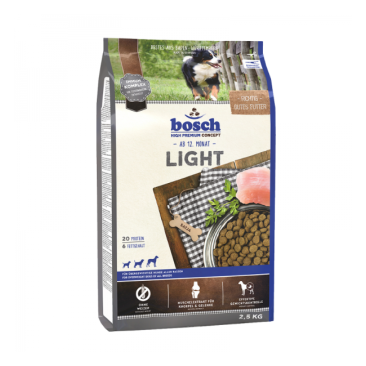 2,5кг Корм Bosch Light для взрослых собак всех пород, склонных к полноте с Птицей