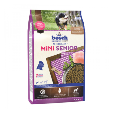 2,5кг Корм Bosch Mini Senior для пожилых собак мелких пород с Птицей