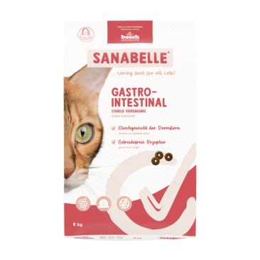 8кг Корм Bosch Sanabelle Gastrointestinal для взрослых кошек при расстройствах пищеварения с Курицей