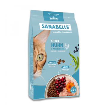 0,4кг Корм Bosch Sanabelle Kitten для котят и беременных кошек с Курицей