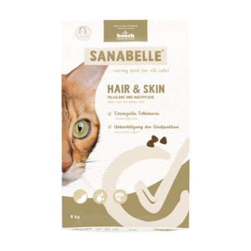 2кг Корм Bosch Sanabelle Hair & Skin для здоровой шерсти и кожи у кошек из мяса Птицы