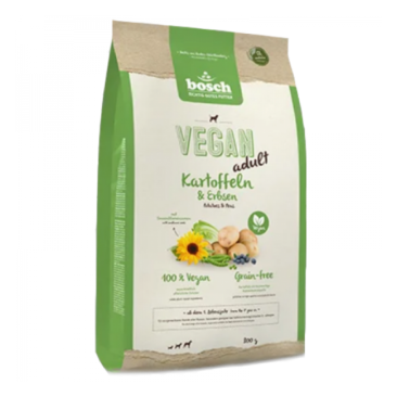10кг Корм Bosch Vegan Adult беззерновой, полнорационный для взрослых собак всех пород с Картофелем и горохом
