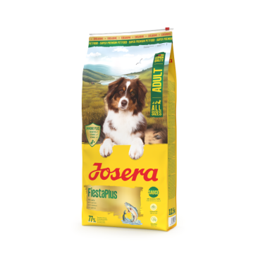 12,5кг Корм Josera Fiesta Plus (Adult 24/15) для взрослых собак всех пород привередливых в еде с Птицей и Лососем