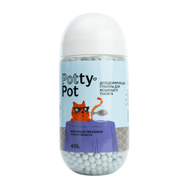 Дезодорирующие гранулы (шарики) Potty-Pot Горная свежесть, 450гр