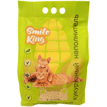 Наполнитель "Smile King" кукурузный универсальный, 3кг