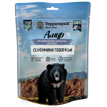 43гр Лакомство ТерриториЯ Амур Семенники говяжьи сублимированные для собак