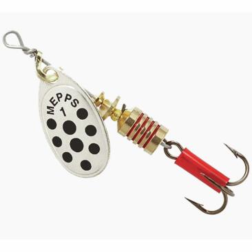 Блесна вращающаяся Mepps AGLIA PTS NOIRS №01 AG (серебро/черная)