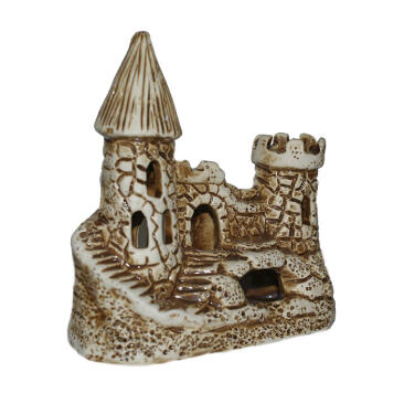 Декорация из светлой керамики Крепость новая 2, 15*17см