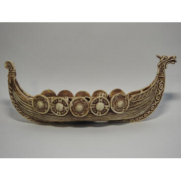 Декорация из светлой керамики Ладья, 35*15см