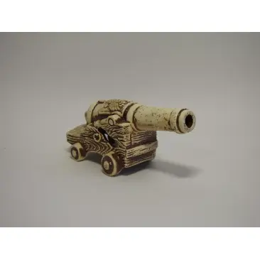 Декорация из светлой керамики Пушка большая, 22*10см