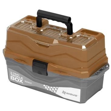 Ящик Tackle Box Nisus для снастей трехполочный, коричневый