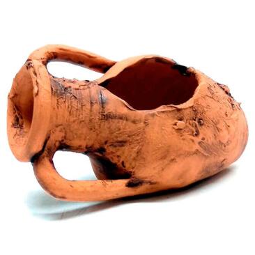 Грот для аквариума Горшок большой с ручками №5, р-р 5-10см